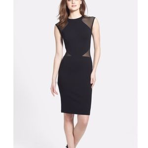 French Connection Viven Mesh Inset Dress